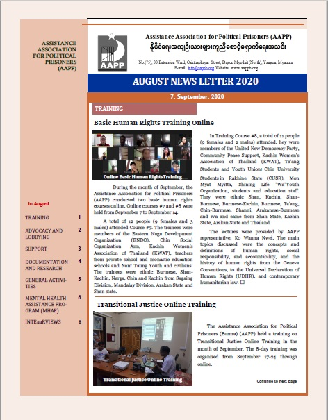 SEPTEMBER NEWSLETTER 2020