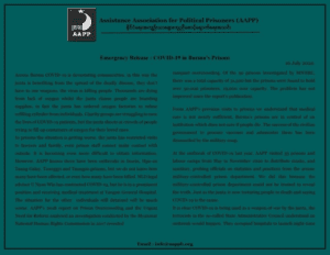 Emergency Release: COVID-19 in Burma’s Prison